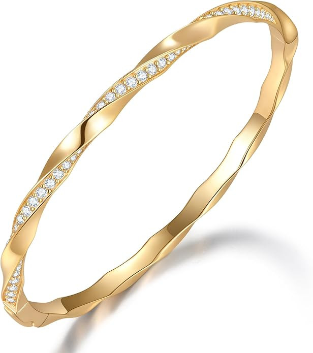 TIMELESSTAR Ideal Gifts Gold Bracelets for Women | Premium Moissanite | 14K Gold Plated Non Tarni... | Amazon (US)