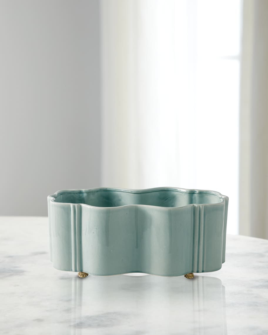 Port 68 Tuscan Celadon Scallop Planter | Horchow