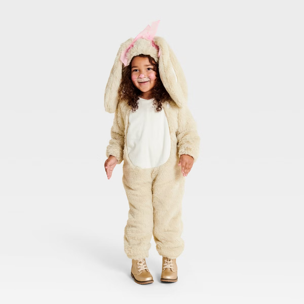 Toddler Bunny Halloween Costume Jumpsuit - Hyde and EEK! Boutique™ Light Brown | Target