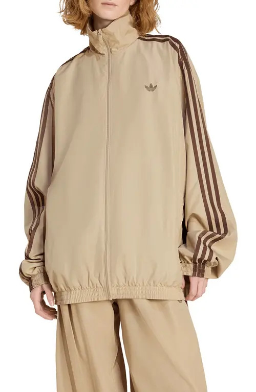 adidas Originals Firebird Adilenium Track Jacket in Stone Khaki/earth Strata at Nordstrom, Size Medium | Nordstrom