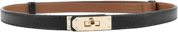 Women's Skinny Leather Belts Thin Waist Belt for Women with Turn Lock Buckle, Belts Woman Adjusta... | Amazon (CA)