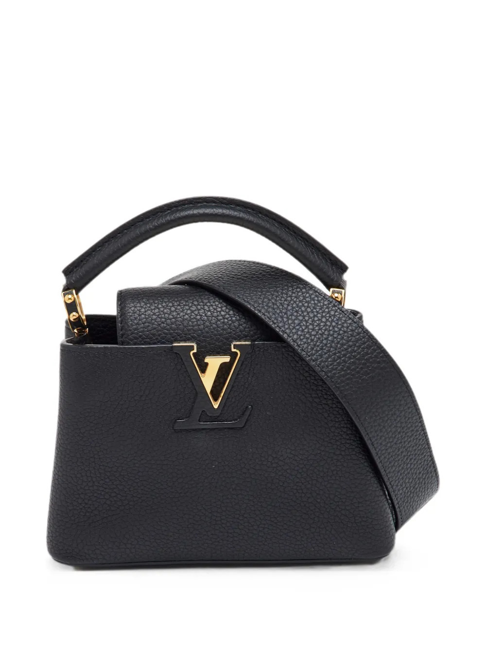 Louis Vuitton Pre-Owned mini Capucines tote bag - Black | Farfetch Global