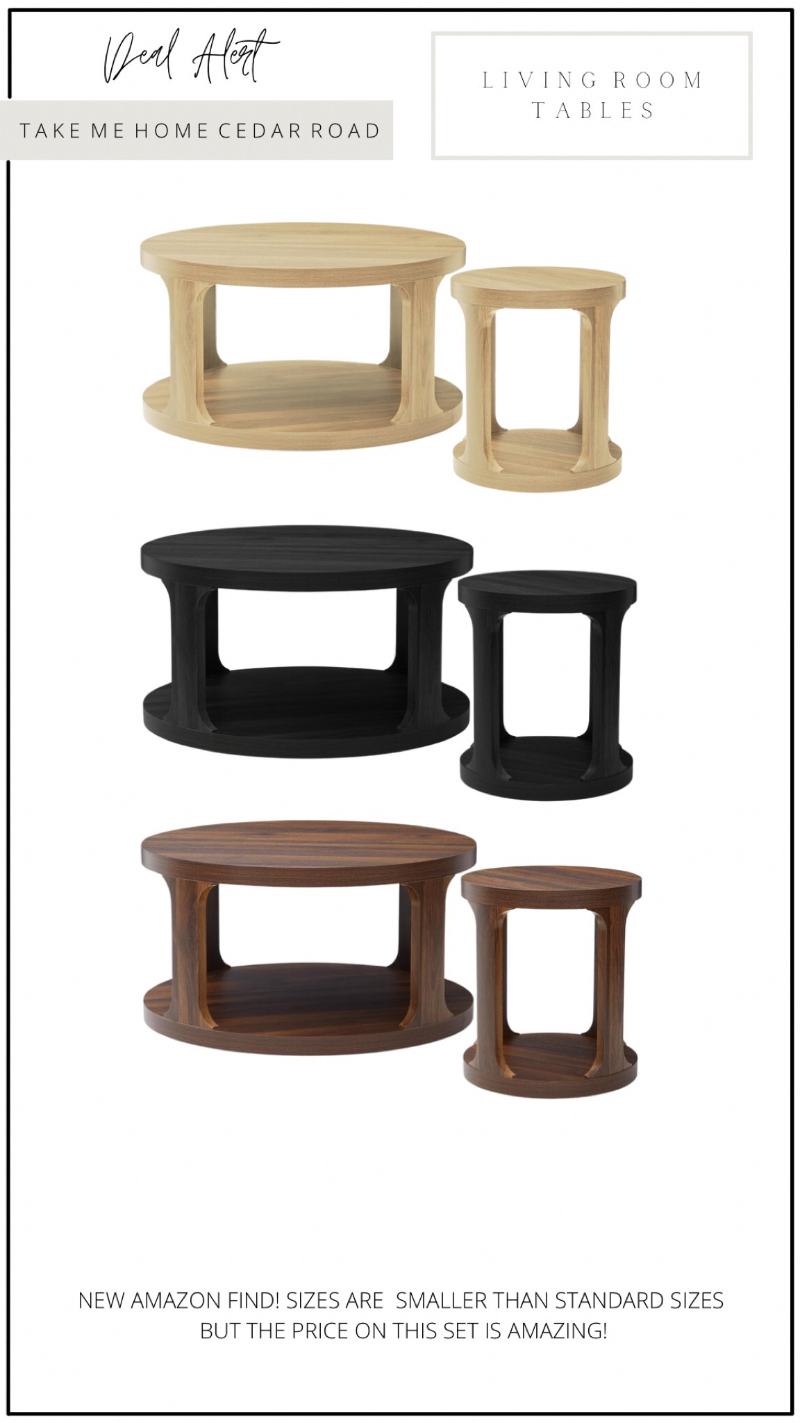 End Table Set of 2, Round Side … curated on LTK