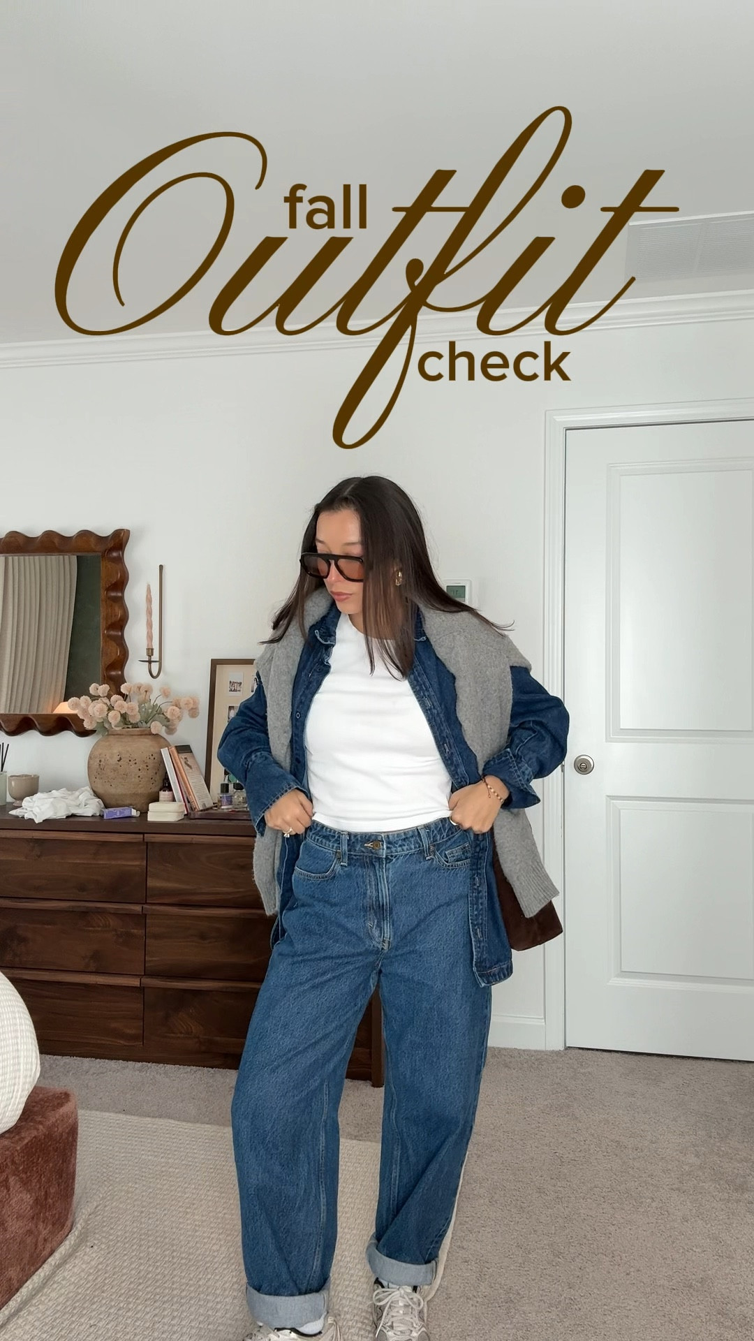 denim on denim with a pop of fall is all i need 🤠 

#LTKStyleTip #LTKPetite