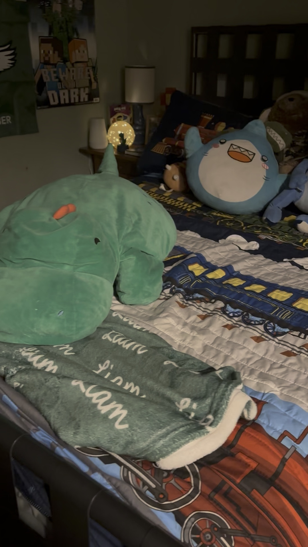 I love our son's train bedding, it is so cozy and has grown with him as he gets older! We got it for him when he was 5 - and he's had and loves it still! #ltkboysroom #littleboysroom #bigboysroom  

 #LTKHome #LTKBaby #LTKKids