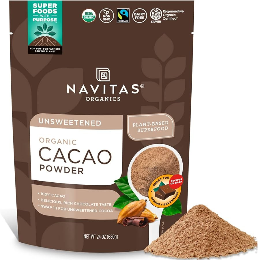 Navitas Organics Organic Cacao Powder, Non-GMO, Fair Trade, Gluten-Free, 24 Ounce | Amazon (US)