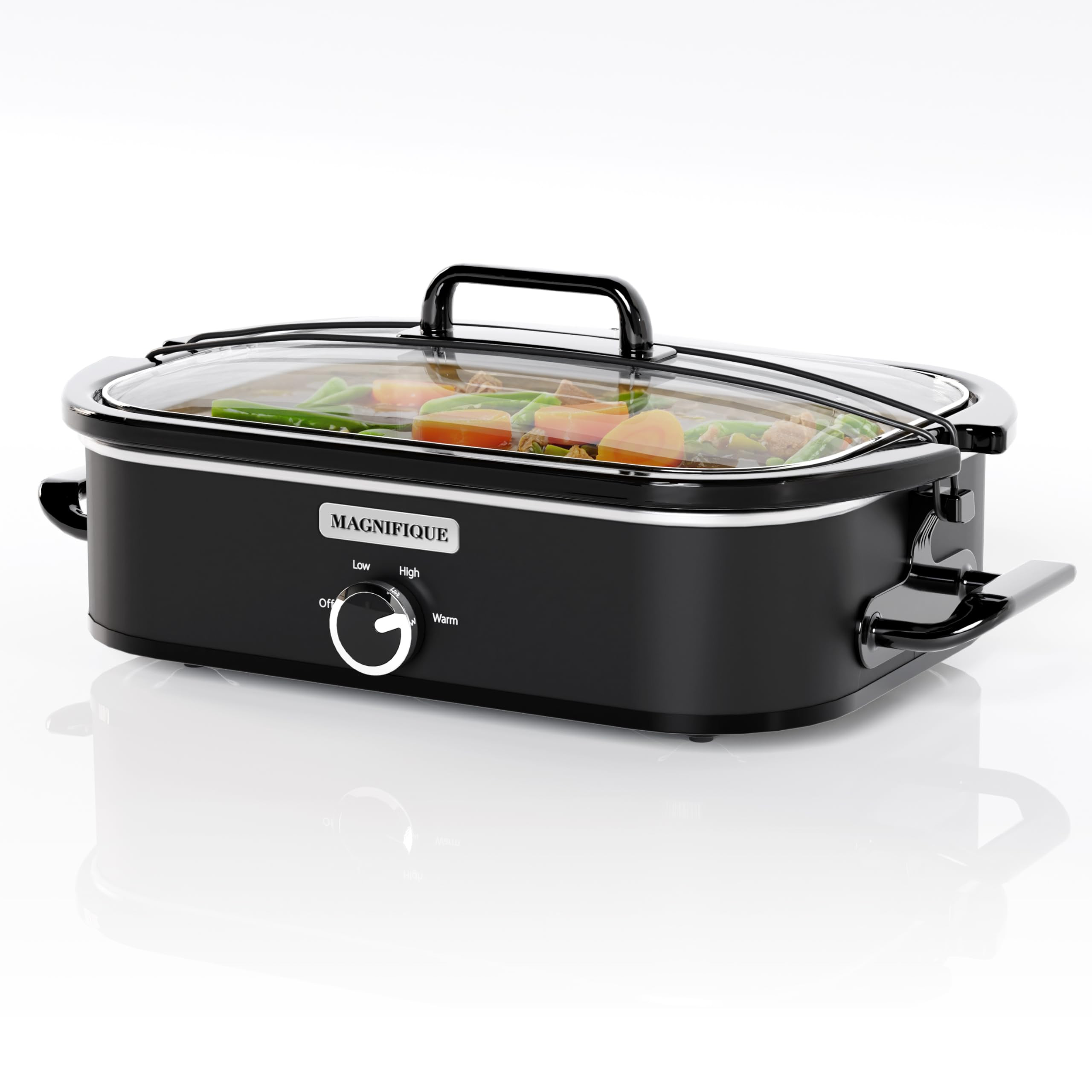 [NEW] MAGNIFIQUE 4-Quart Slow Cooker with Casserole Manual Warm Setting - Perfect Kitchen Small A... | Amazon (US)