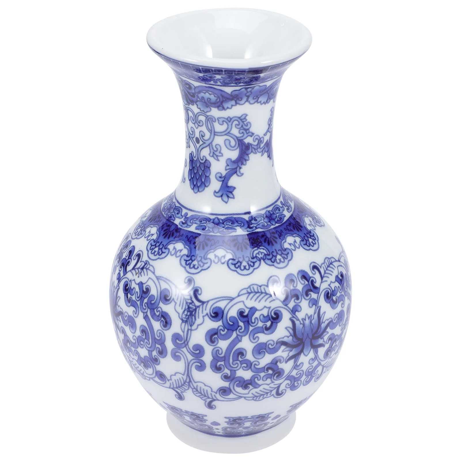 Hankins1 Blue and White Porcelain Vase Chinoiserie Decor Crafts Planter Small Flowers Ceramics (N... | Walmart (US)