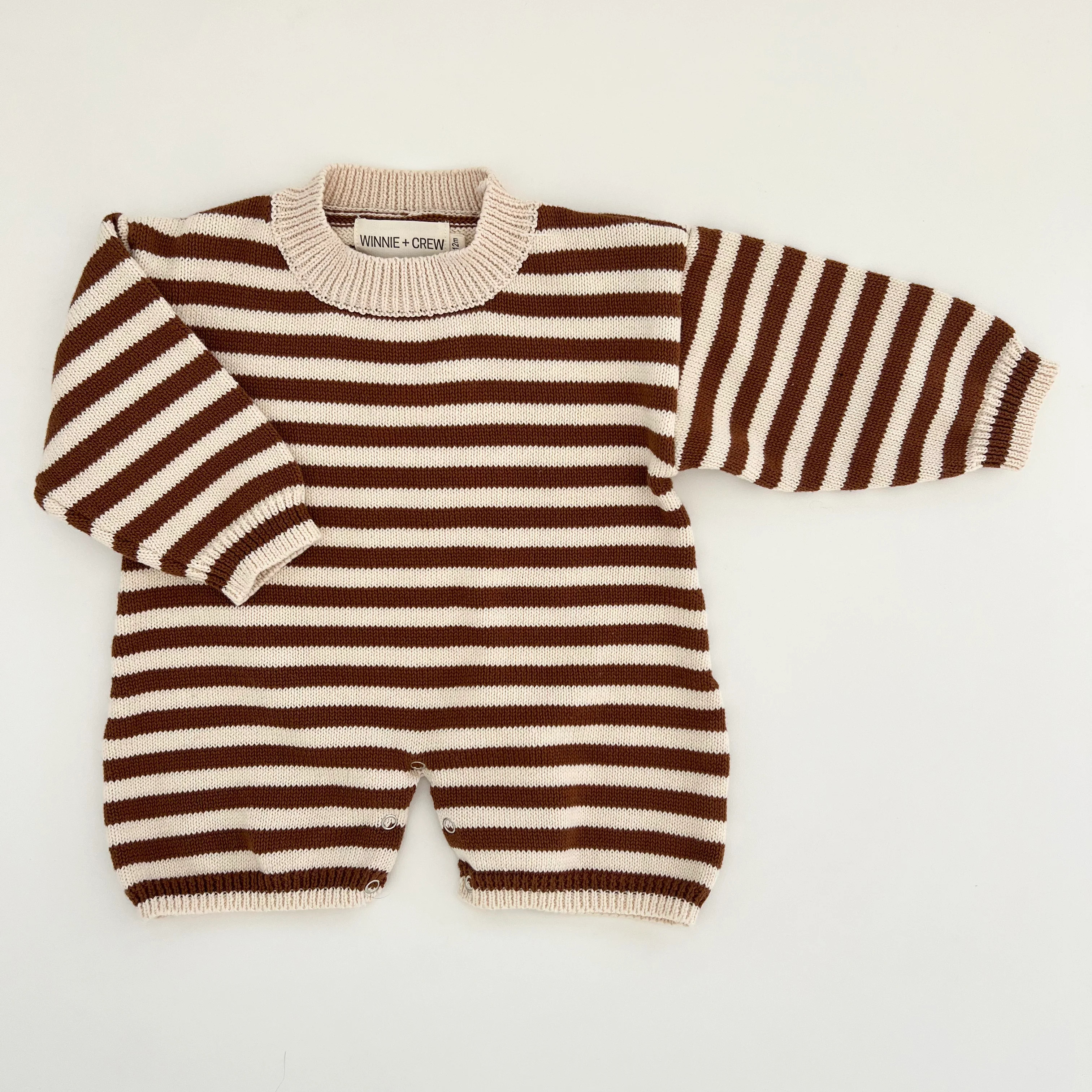 Wallis Knit Romper in Stripes | Winnie and Crew