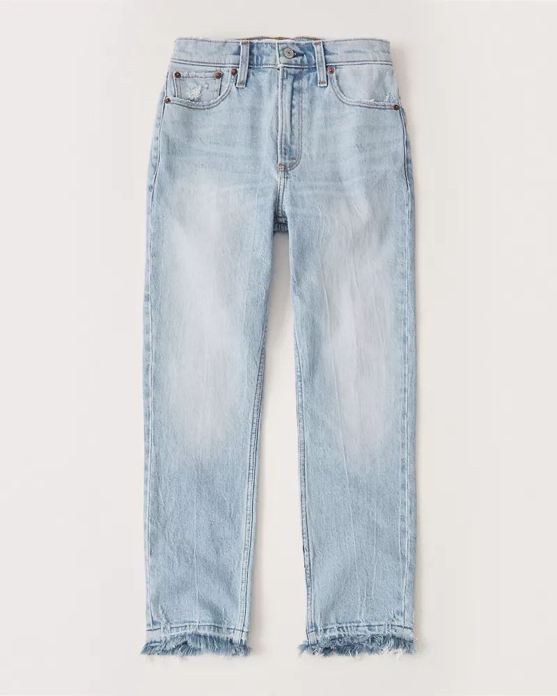 High Rise Ankle Mom Jeans | Abercrombie & Fitch US & UK