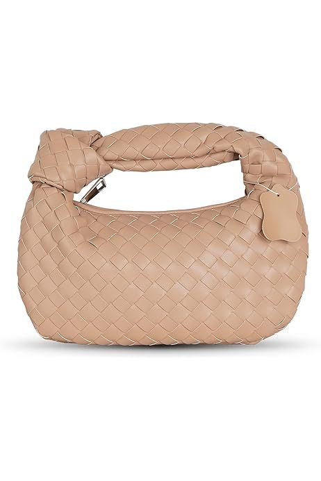 Fashion Horn Knot Tote Bags Premium Ladies Tote Bags Boho Shoulder Bags Pu Leather Woven Satchels | Amazon (US)