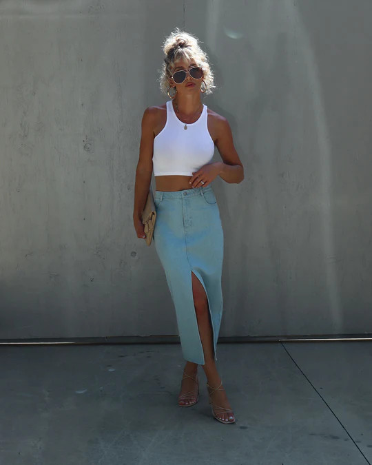 Josie Ribbed Crop Tank | VICI