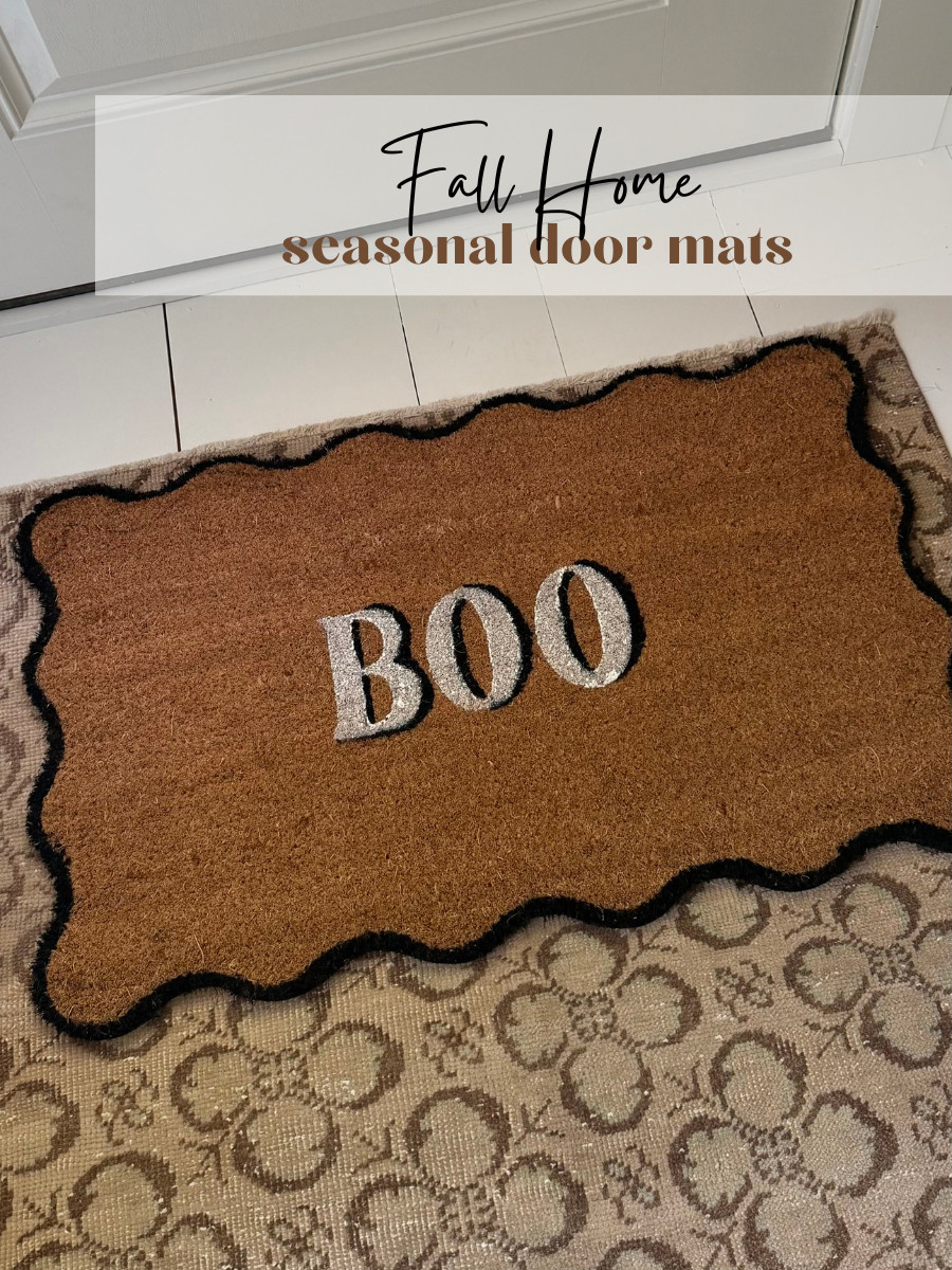 We just grabbed a new seasonal outdoor area rug from Walmart for Fall. It can be used both indoor and outdoor and has a lovely texture and is a good thickness.  

 #LTKSeasonal #LTKHome
