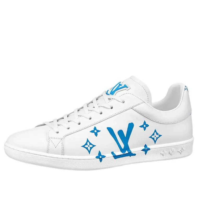 LOUIS VUITTON LV Luxembourg Samothrace Sneakers 'White with Blue' 1A9JDN | KICKS CREW