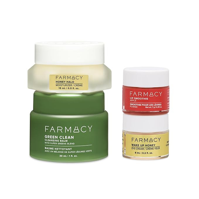 Farmacy Favorites Skin Care Set - Includes Green Clean Cleansing Balm, Wake Up Honey Eye Cream, H... | Amazon (US)