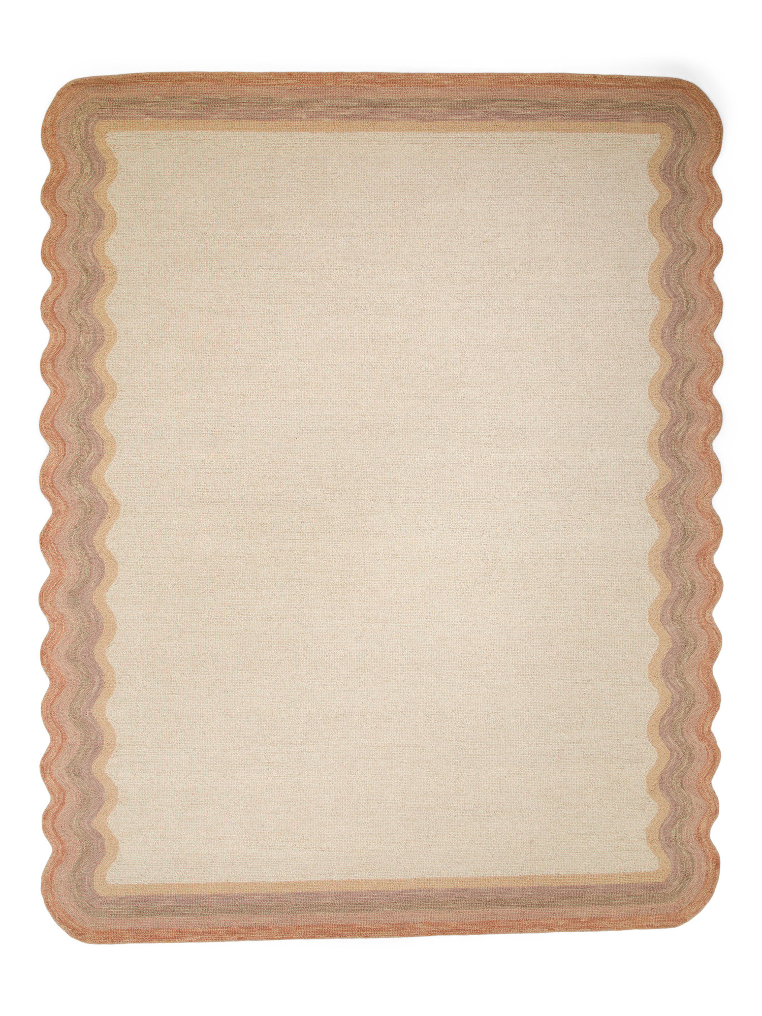 7x9 Scalloped Wool Rug | TJ Maxx