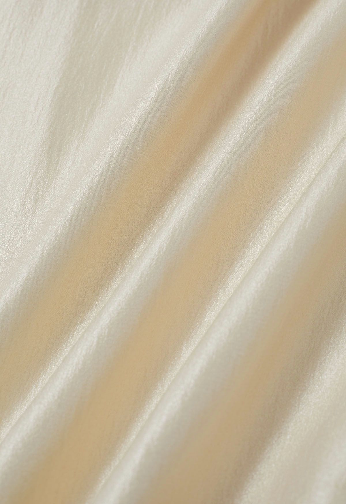 Flowy Spaghetti Strap Bustier Midi Dress in Cream | Chicwish