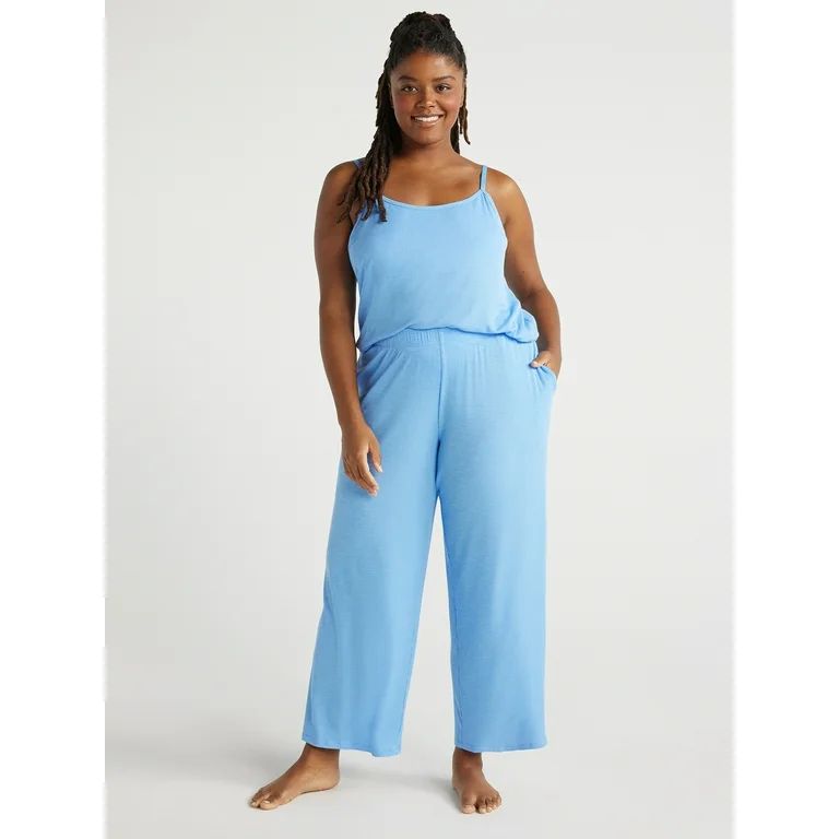 Joyspun Women's Ribbed Knit Pull On Sleep Pants, Sizes S to 3X | Walmart (US)