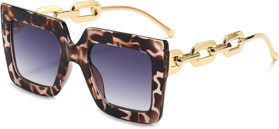 Gleyemor Trendy Oversized Square Sunglasses for Women, Retro Womens Luxury Large Sun Glasses UV40... | Amazon (US)