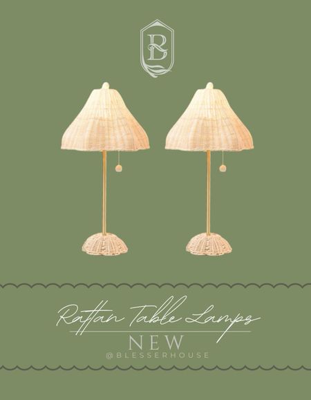 New rattan lamp set! 

Coastal modern lamps, Serena and Lily, traditiona modern, modern traditional 

#LTKhome