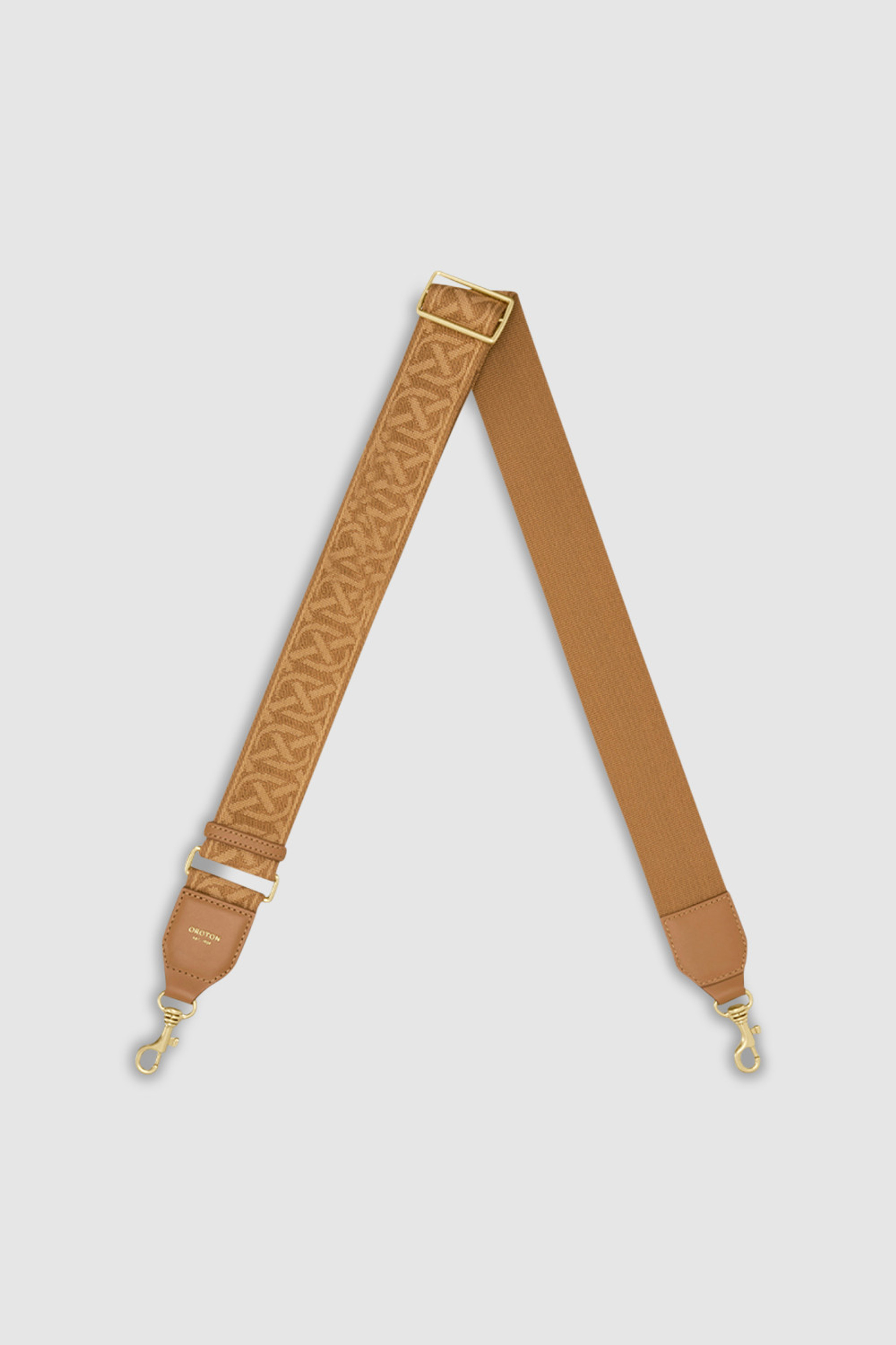 Logo Bag Strap - Dark Camel | Oroton | Oroton