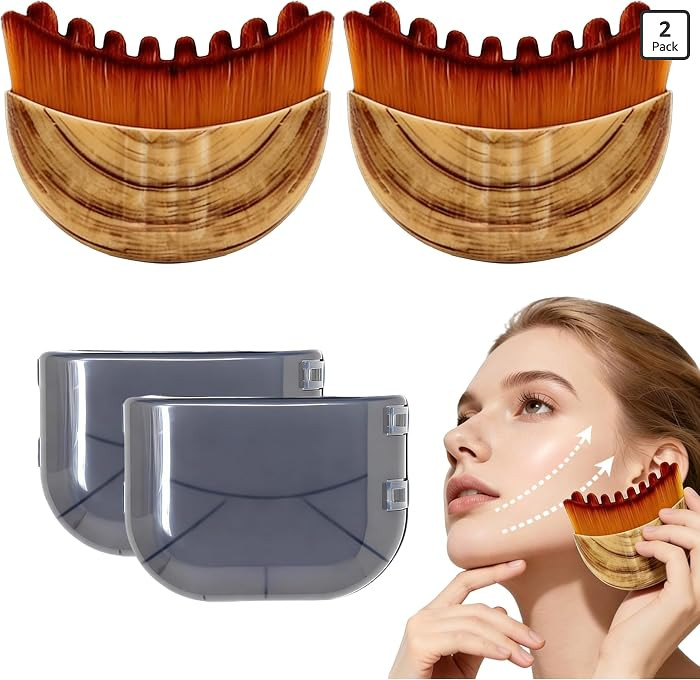 Lymphatic Contour Face Brush(2-PCS),Super Soft Manual Lymphatic Drainage Massager for Sculpting, ... | Amazon (US)