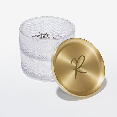 Personalization Mall Delicate Touch Gold and Glass Jewelry Box, R | Target