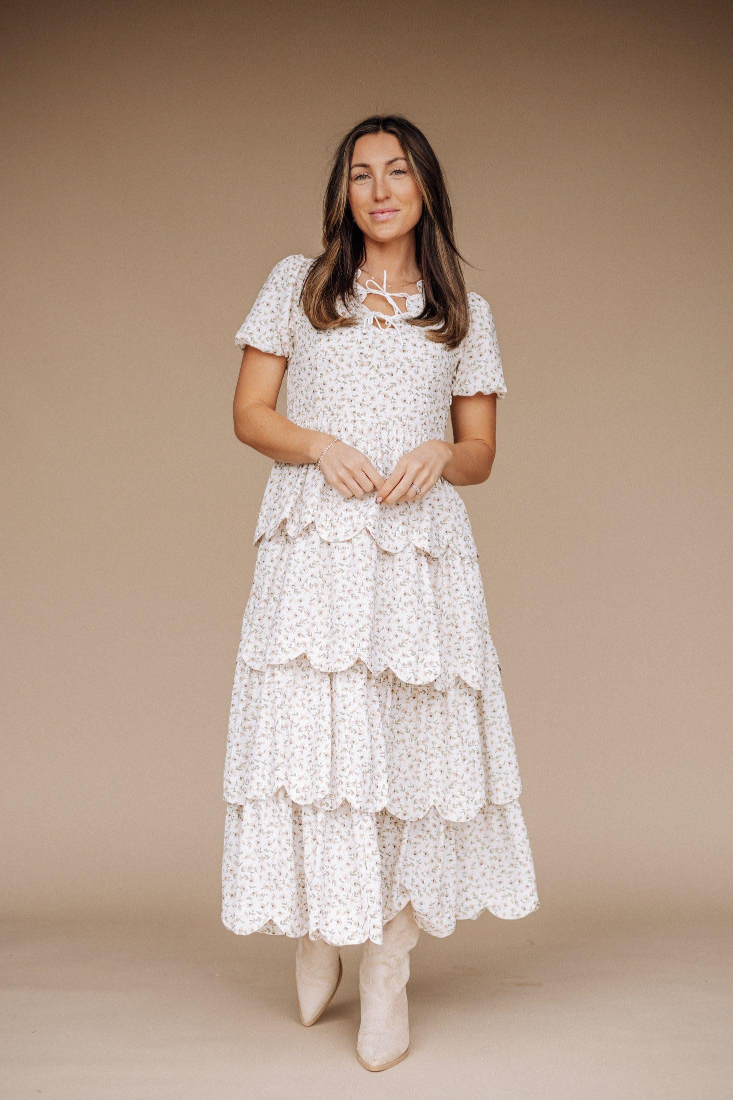 Camber Tiered Midi Dress | FEHRNVI