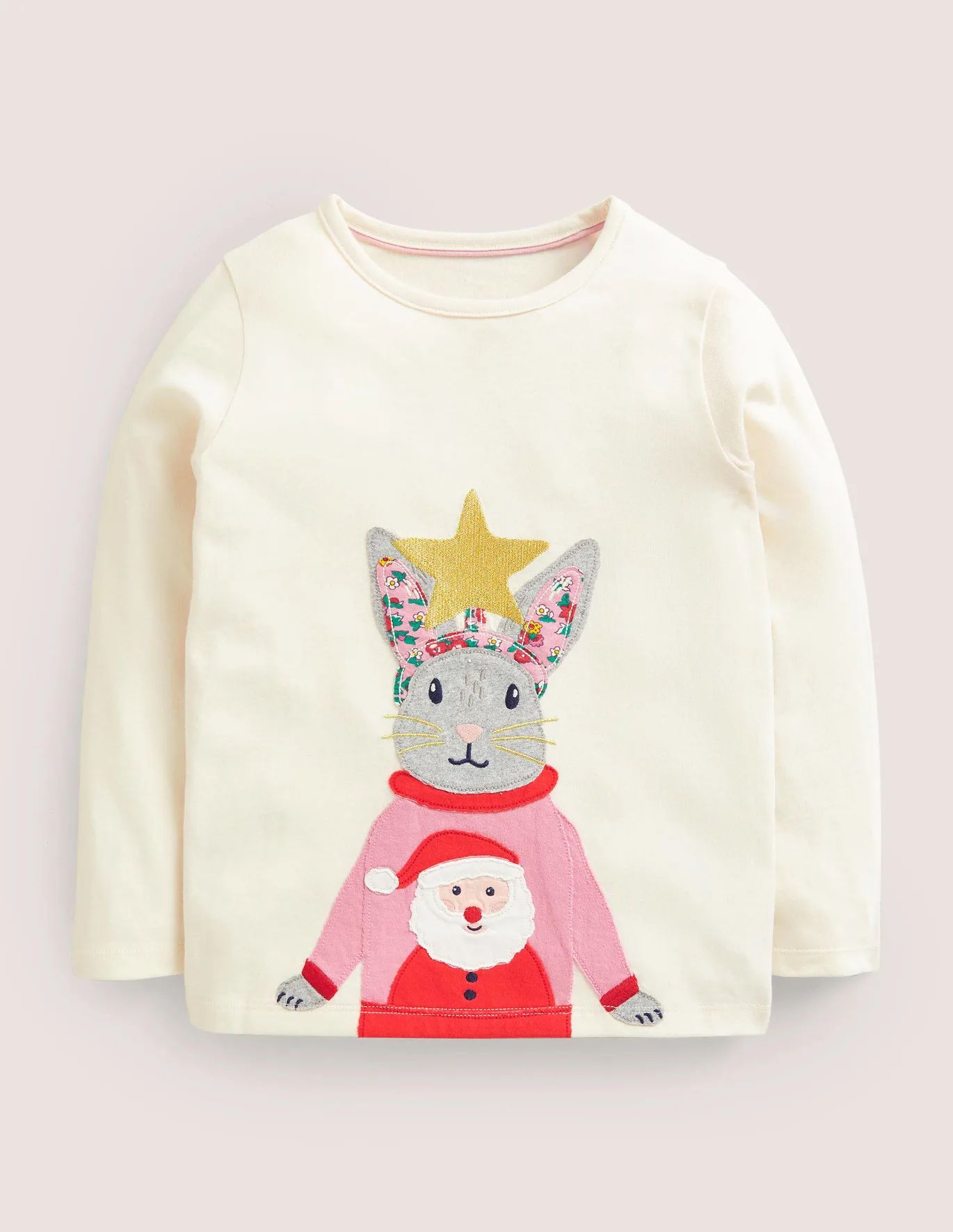 Front & Back T-shirt - Vanilla Pod Christmas Bunny | Boden (US)