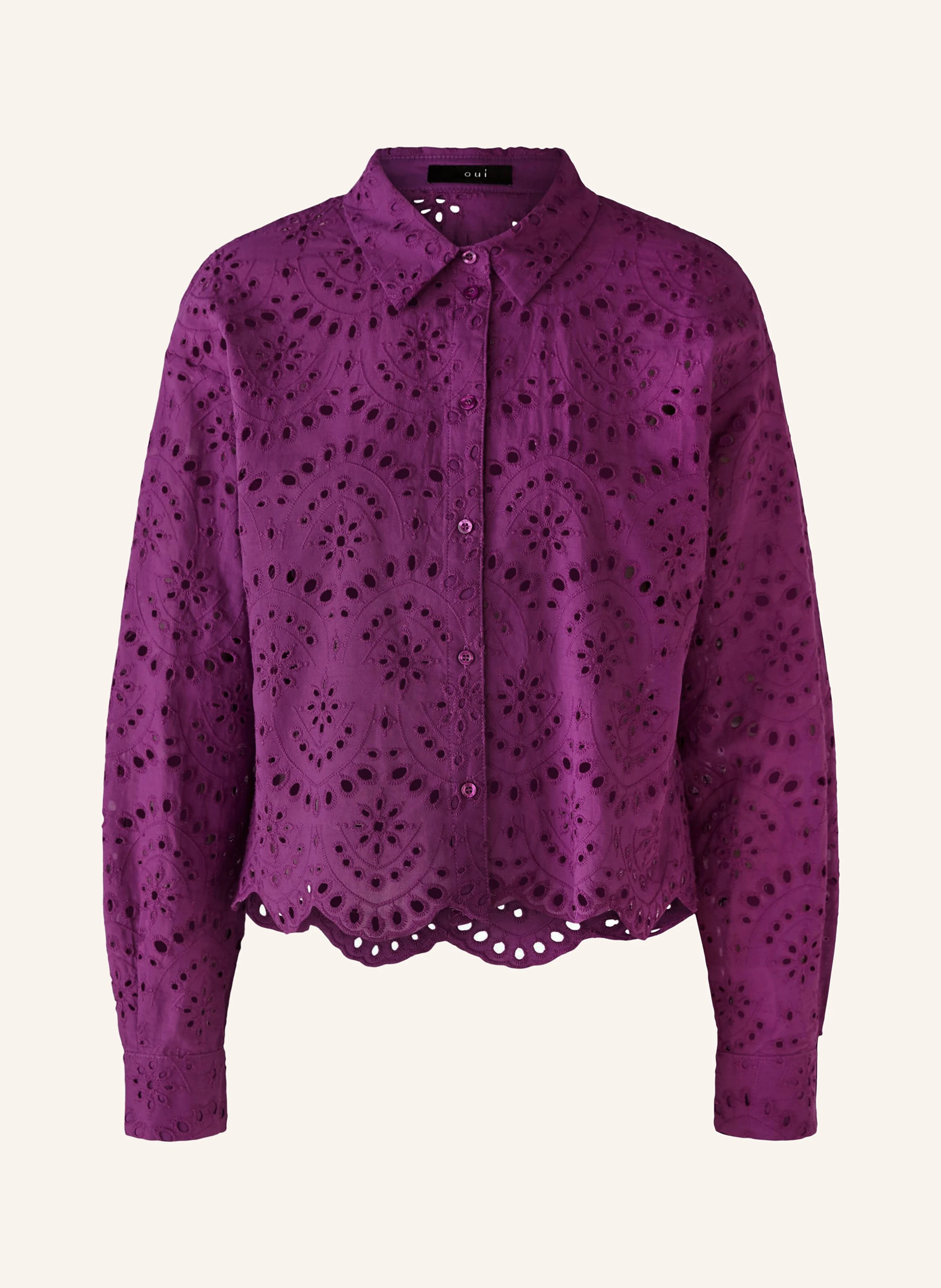 oui Hemdbluse in lila | Breuninger (DACH)