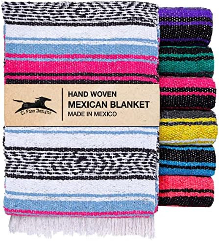 El Paso Designs Mexican Yoga Blanket | Colorful Falsa Serape | Park Blanket, Yoga Towel, Picnic, ... | Amazon (US)