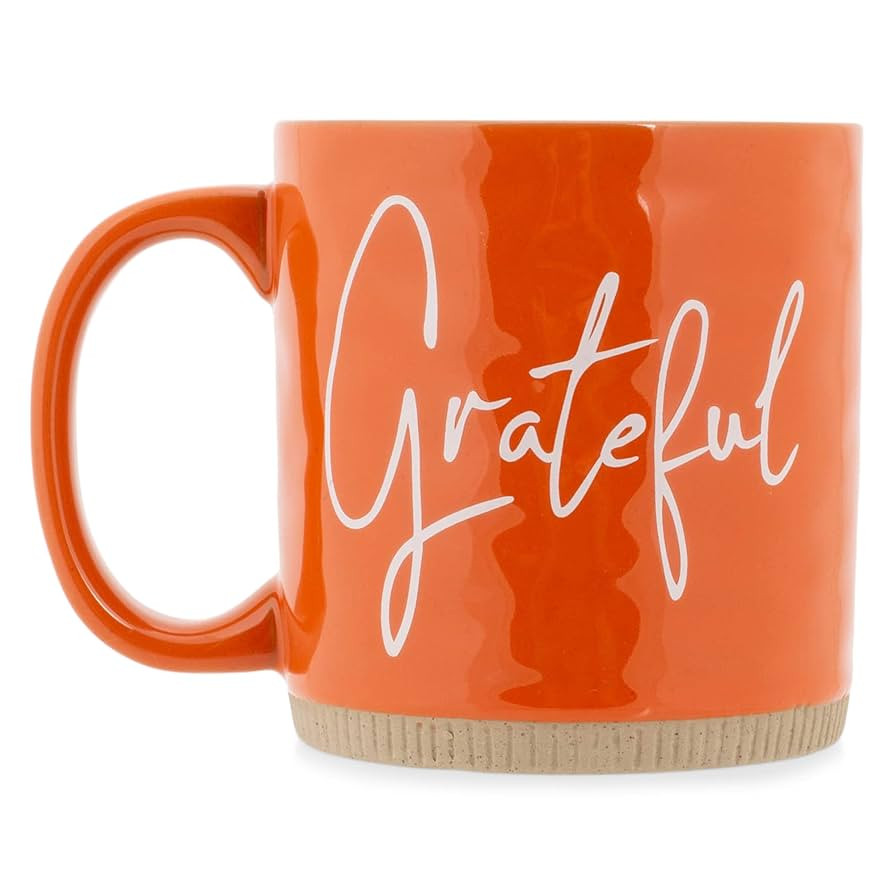 Lighthouse Christian Products Powerful Words Grateful 15 ounce Ceramic Stoneware Coffee Mug, Burn... | Amazon (US)