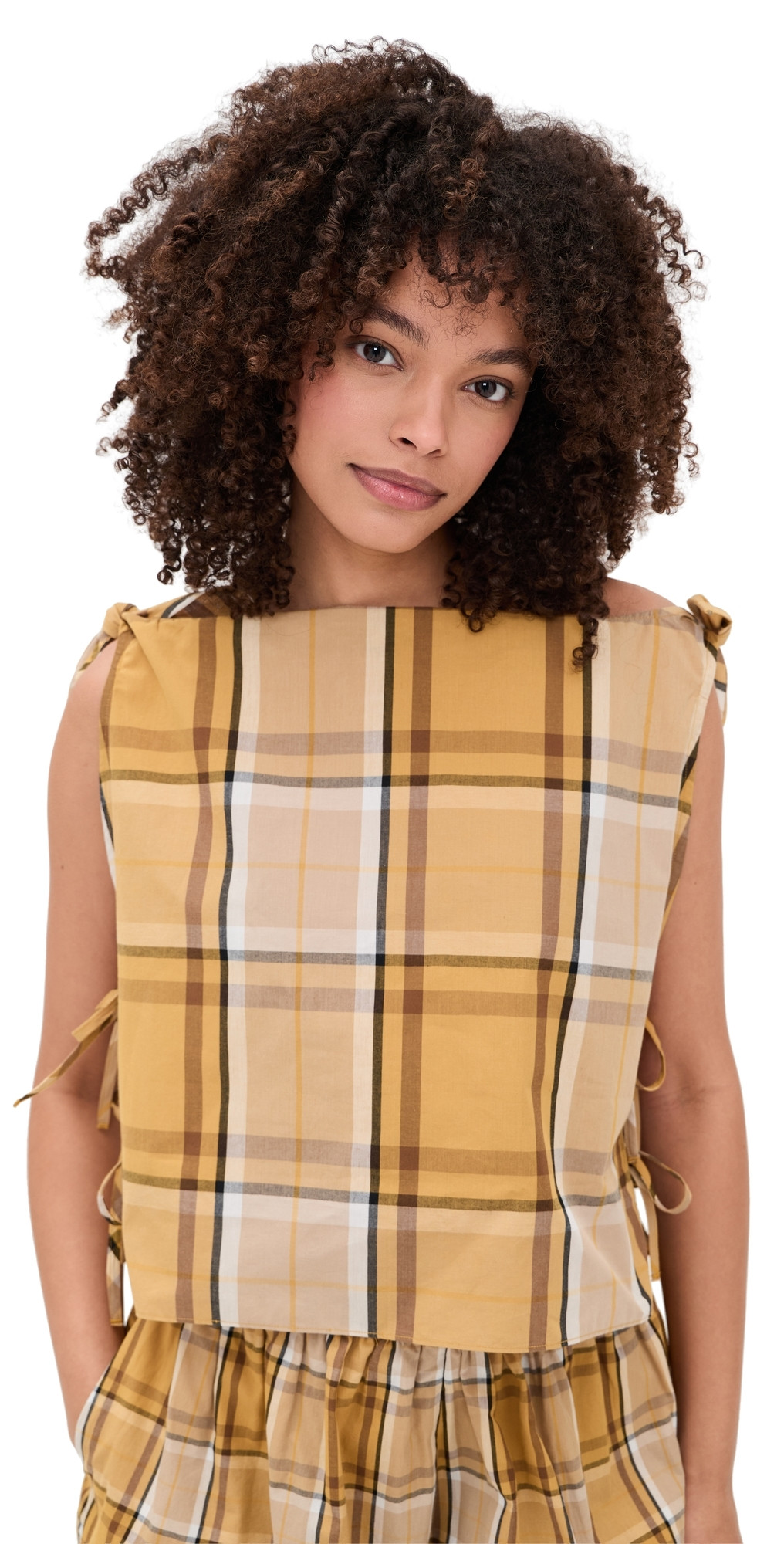 Sea Copeland Plaid Top Yellow S | Shopbop