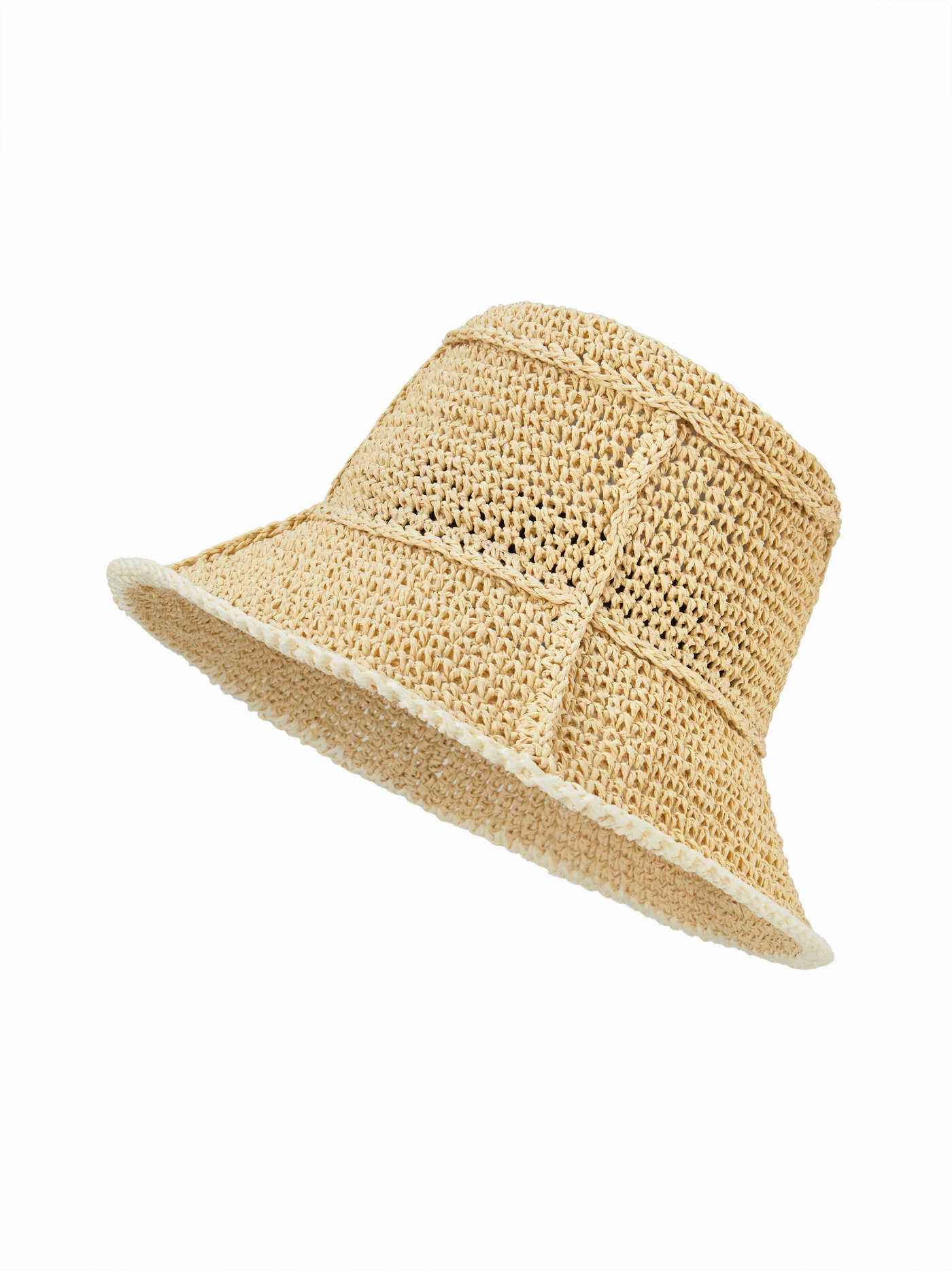 Paper WOVEN BUCKET HAT For Daily Casual | Cider
