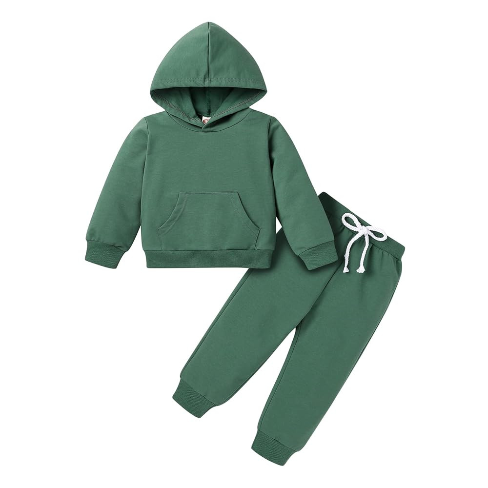 Happy Town Baby Fall Outfits for Girl Boy Long Sleeve Hoodie Top and Long Sweatpants Set Toddler ... | Amazon (US)