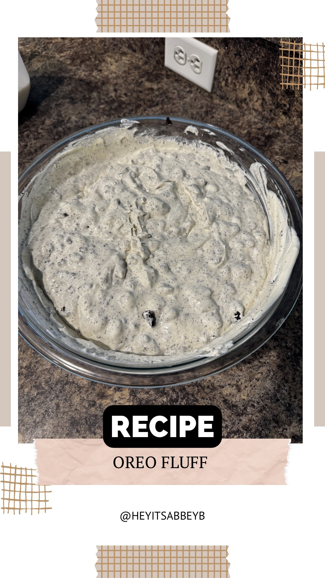 We haven’t made Oreo fluff in a long while. Sis helped me make it to go along with supper the other night. 

I doubled it in this video, comment recipe and I’ll send it directly to your inbox 📥 or see what you need here ⬇️ 

Ingredient:
1 box of instant vanilla pudding (milk to make it)
1 package of Oreos
1 8oz container of cool whip. 

Instructions:
Make the pudding per box and let it set up. 
Crush up your Oreo cookies
Once pudding is set up mix your cool whip with it. Then add your crushed up Oreos and mix well. Place in fridge to help set up and cool. 



#food #foodlover #foodgasm #foodies #foodoftheday

#LTKfoodie #LTKvlog