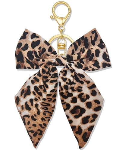 Pithayla Leopard Bow Bag Charms Keychain, Purse Charm Accessories for Women | Amazon (US)