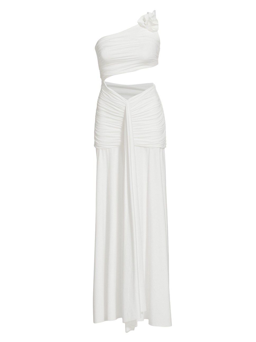 Cartagenera Fermina Asymmetric Ruched Jersey Maxi Dress | Saks Fifth Avenue