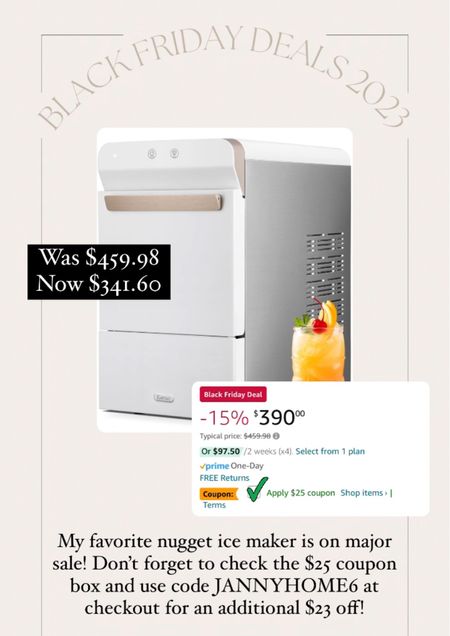 My favorite nugget ice maker on sale!

Use code JANNYHOME6 for an additional discount!

#LTKGiftGuide #LTKCyberWeek