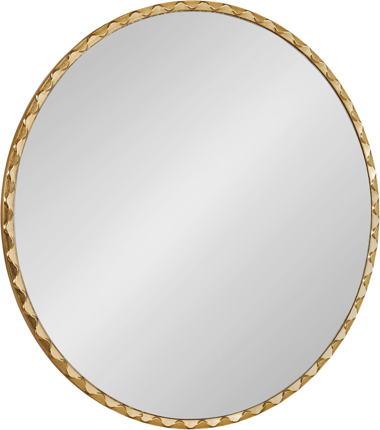 Kate and Laurel Sebecka Modern Scalloped Round Mirror, 26 Inch Diameter, Gold, Decorative Circle ... | Amazon (US)