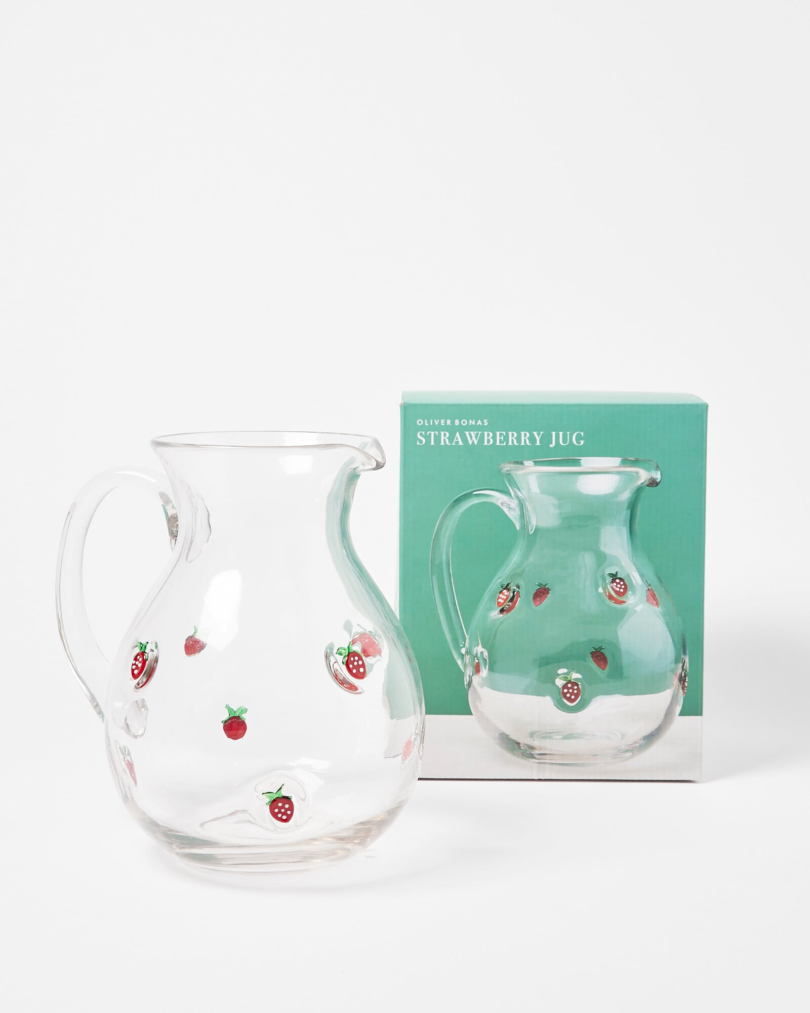 Como Strawberry Fruit Glass Jug | Oliver Bonas | Oliver Bonas (Global)