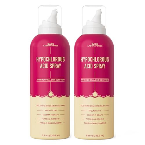 BASE LABORATORIES Hypochlorous Acid Spray for Face & Skin | 8oz | Magic Facial Spray Daily Skin Repair Solution for Sensitive Skin, Redness, Irritations, Eczema | Hypochlrous HOCL Molecule Spray | 2PK | Amazon (US)