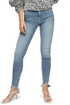 Jamie High Waist Jagged Hem Ankle Skinny Jeans | Nordstrom