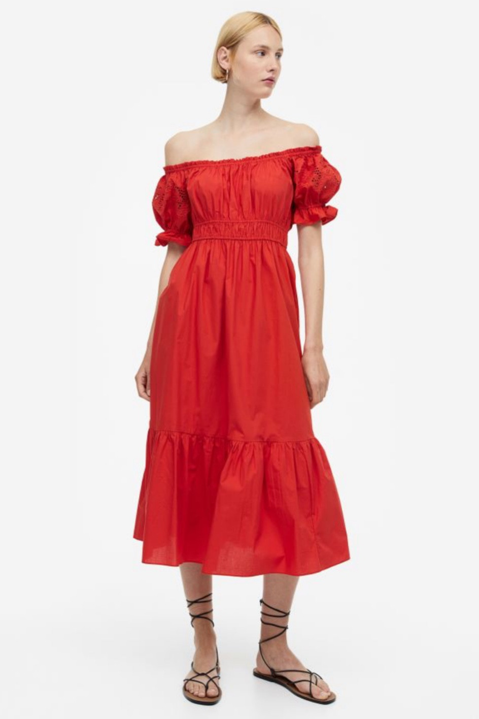 Red puff sleeve midi dress for summer! ♥️

#LTKunder50 #LTKSeasonal #LTKstyletip