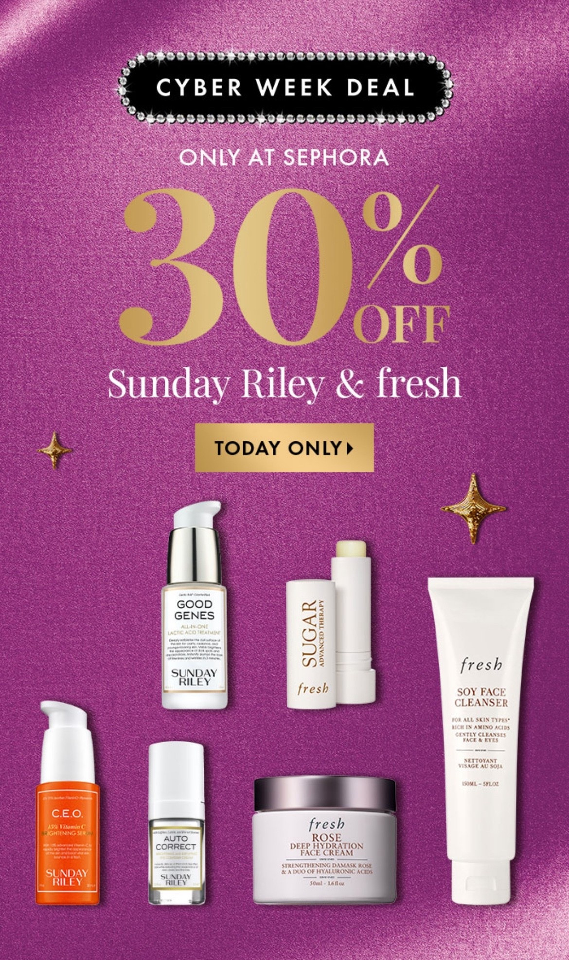 30% off Sunday Riley’s Good Genes and Auto-Correct - 2 staples of my morning routine. Good Genes gives your skin a smooth, bouncy glow and Auto-Correct really helps with undereye puffiness.

#LTKBeauty #LTKSaleAlert #LTKCyberWeek
