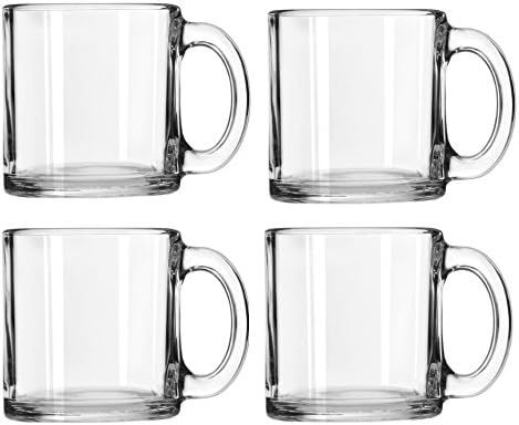 Libbey Crystal Coffee Mug Warm Beverage Mugs Set of 4 (13 oz) | Amazon (US)