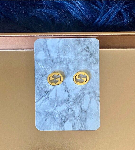 GG Gucci interlock gold stud earrings | Etsy (US)