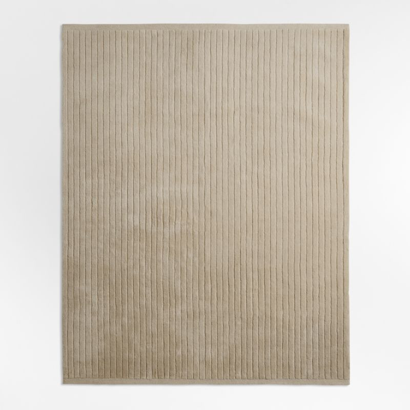 Aija Striped Pampas Ivory Kids Performance Area Rug 5'x8' | Crate & Barrel