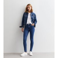 Women's Dark Blue Mid Rise Skinny Jeans New Look | New Look (UK)