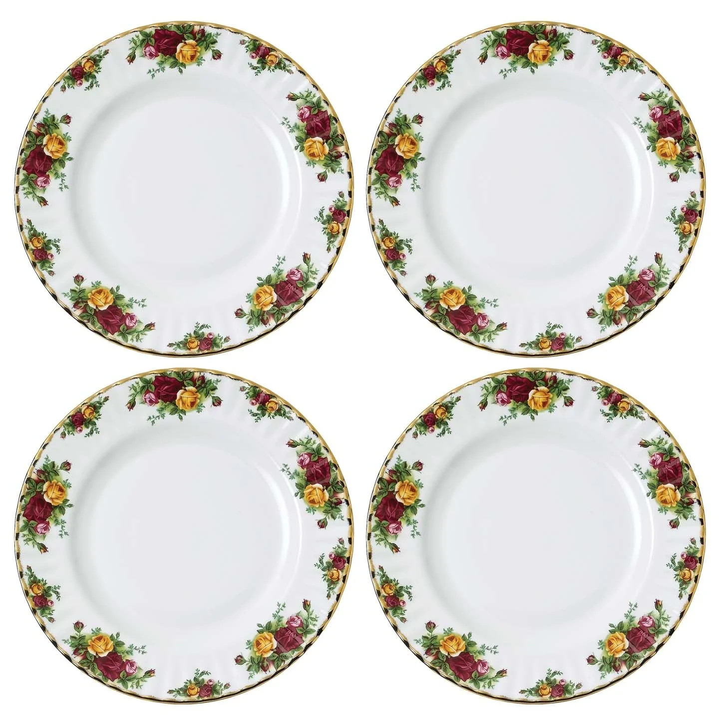 Royal Albert Old Country Roses Dinner Plate, Set of 4 | Royal Albert | Wedgwood